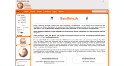 Desktop Screenshot of bandliste.de